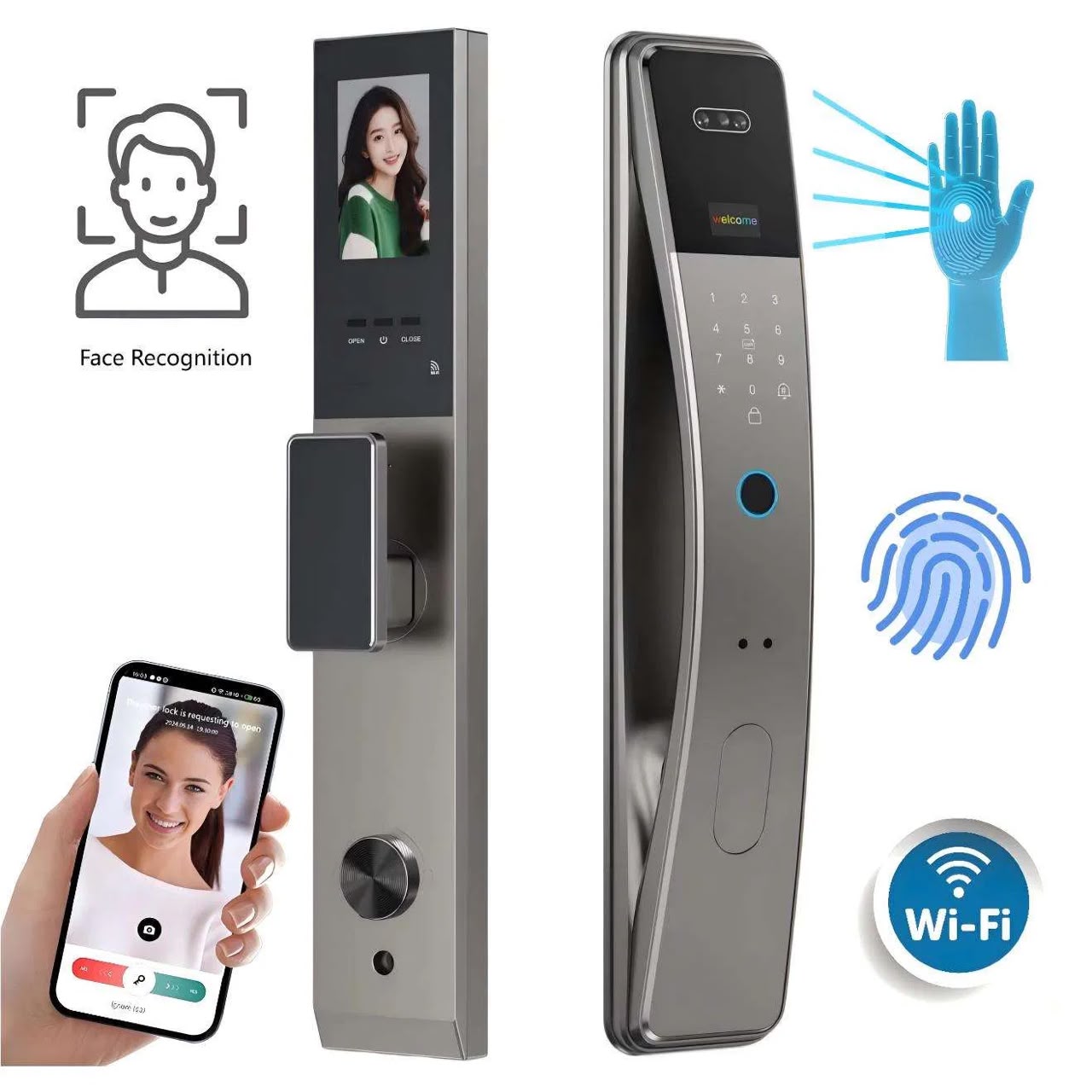 Smart Door Lock facial recognition and keypad